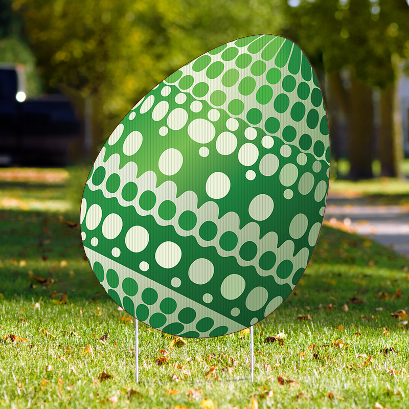 Easter Egg Yard Sign - Green